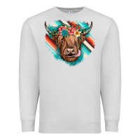 Dove Grey highland cow serape Premium Sweatshirt - JahusDesignShop