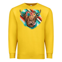 Lemon highland cow serape Premium Sweatshirt - JahusDesignShop