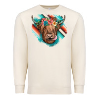 Sandshell highland cow serape Premium Sweatshirt - JahusDesignShop