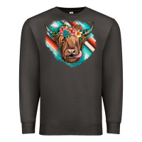 Smoke highland cow serape Premium Sweatshirt - JahusDesignShop