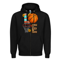 Black western basketball love Zipper Hoodie - HRA Design Shop