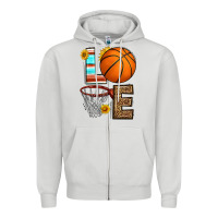 Dove Grey western basketball love Zipper Hoodie - HRA Design Shop