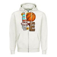 Oatmeal Heather western basketball love Zipper Hoodie - HRA Design Shop