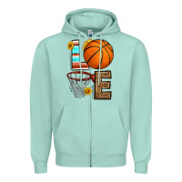 Seafoam western basketball love Zipper Hoodie - HRA Design Shop