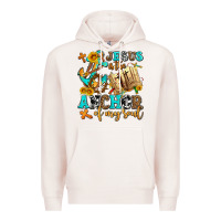 Pale Pink jesus is the anchor of my soul Premium Hoodie - AdoDesignShop