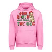 Fuchsia Pink dear santa dont forget the dog Urban Hoodie - MaliasSmallBusiness