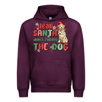 Mauve Wine dear santa dont forget the dog Urban Hoodie - MaliasSmallBusiness