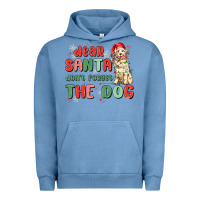 Pigment Pebble Blue dear santa dont forget the dog Urban Hoodie - MaliasSmallBusiness