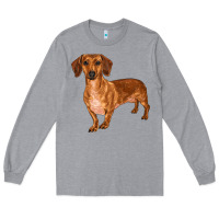 Heather Grey dachshund Long Sleeve Tee - RanaPortraitStore