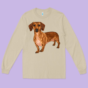 Dachshund Long Sleeve Tee Designed By Ranaportraitstore