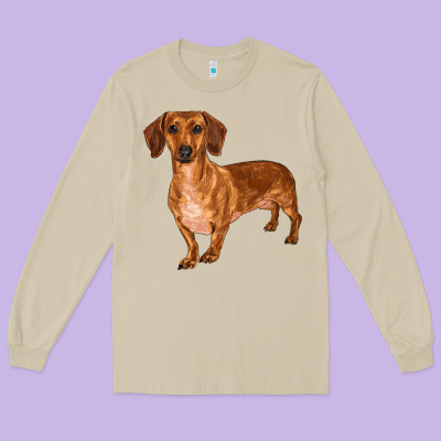 Dachshund Long Sleeve Tee Designed By Ranaportraitstore