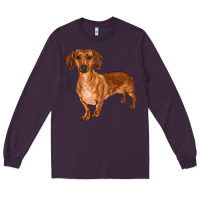 Plum dachshund Long Sleeve Tee - RanaPortraitStore
