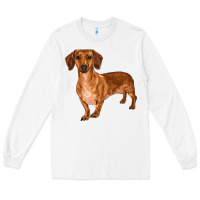 White dachshund Long Sleeve Tee - RanaPortraitStore