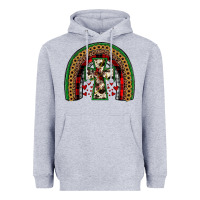 Heather Grey cross rainbow Heavyweight Hoodie - JahusDesignShop