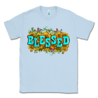 Dusty Blue western blessed Classic Tee - Zillion Design Studio