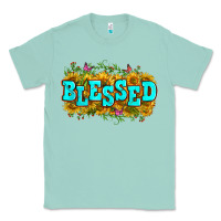 Seafoam western blessed Classic Tee - Zillion Design Studio
