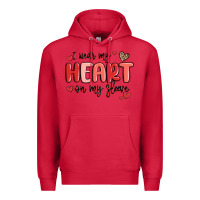 Cardinal i wear my heart on my sleeve Premium Hoodie - MaliasSmallBusiness