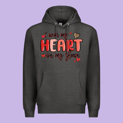 I Wear My Heart On My Sleeve Premium Hoodie Designed By Maliassmallbusiness