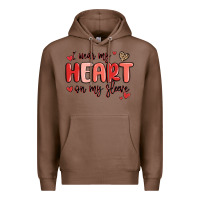 Chestnut i wear my heart on my sleeve Premium Hoodie - MaliasSmallBusiness