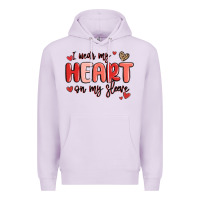 Lilac i wear my heart on my sleeve Premium Hoodie - MaliasSmallBusiness