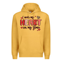 Mustard i wear my heart on my sleeve Premium Hoodie - MaliasSmallBusiness