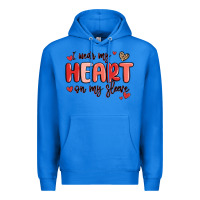 True Royal i wear my heart on my sleeve Premium Hoodie - MaliasSmallBusiness