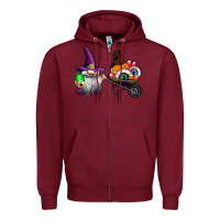 Burgundy halloween Zipper Hoodie - CowhideDigitalArt