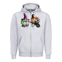 Heather Grey halloween Zipper Hoodie - CowhideDigitalArt