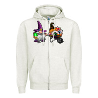 Oatmeal Heather halloween Zipper Hoodie - CowhideDigitalArt