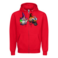Red halloween Zipper Hoodie - CowhideDigitalArt