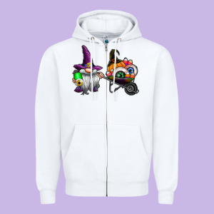 Halloween Zipper Hoodie Designed By Cowhidedigitalart
