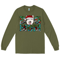 Army Green christmas dog mom husky Long Sleeve Tee - RanaPortraitStore