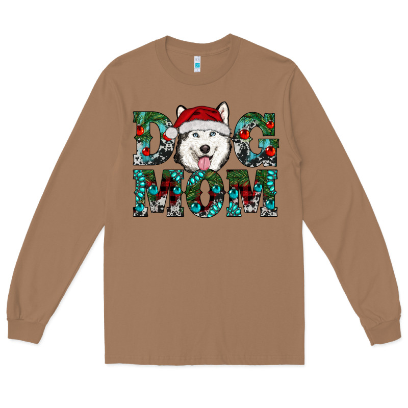 Christmas Dog Mom Husky Long Sleeve Tee by RanaPortraitStore | Teevron