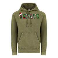 Vintage Olive believe Christmas tree Vintage Hoodie - AdoDesignShop
