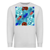 Dove Grey patriotic fireworks and sunflower Premium Sweatshirt - BundleAndBundleShop