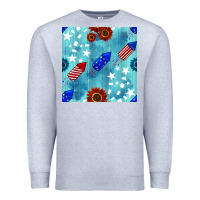 Heather Grey patriotic fireworks and sunflower Premium Sweatshirt - BundleAndBundleShop