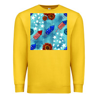 Lemon patriotic fireworks and sunflower Premium Sweatshirt - BundleAndBundleShop