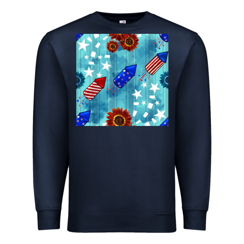 Patriotic Fireworks And Sunflower Premium Sweatshirt by BundleAndBundleShop | Teevron