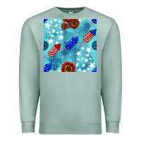 Seafoam patriotic fireworks and sunflower Premium Sweatshirt - BundleAndBundleShop