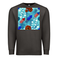 Smoke patriotic fireworks and sunflower Premium Sweatshirt - BundleAndBundleShop