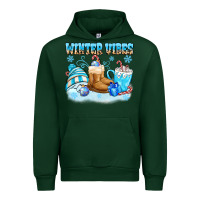 Forest Green winter vibes Urban Hoodie - MaliasSmallBusiness