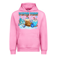 Fuchsia Pink winter vibes Urban Hoodie - MaliasSmallBusiness