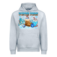 Heather Grey winter vibes Urban Hoodie - MaliasSmallBusiness