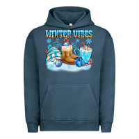 Pigment Midnight Navy winter vibes Urban Hoodie - MaliasSmallBusiness