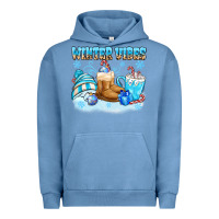 Pigment Pebble Blue winter vibes Urban Hoodie - MaliasSmallBusiness