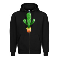 Black mexican cactus Zipper Hoodie - FaDigitalArtStudio