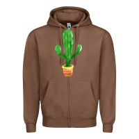 Chestnut mexican cactus Zipper Hoodie - FaDigitalArtStudio