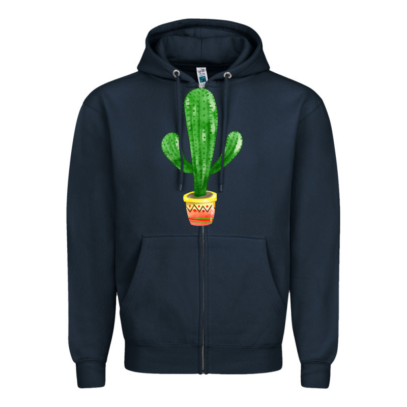 Mexican Cactus Zipper Hoodie by FaDigitalArtStudio | Teevron