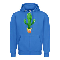True Royal mexican cactus Zipper Hoodie - FaDigitalArtStudio