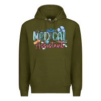 Army Green medical assistant nurse Premium Hoodie - MaliasSmallBusiness